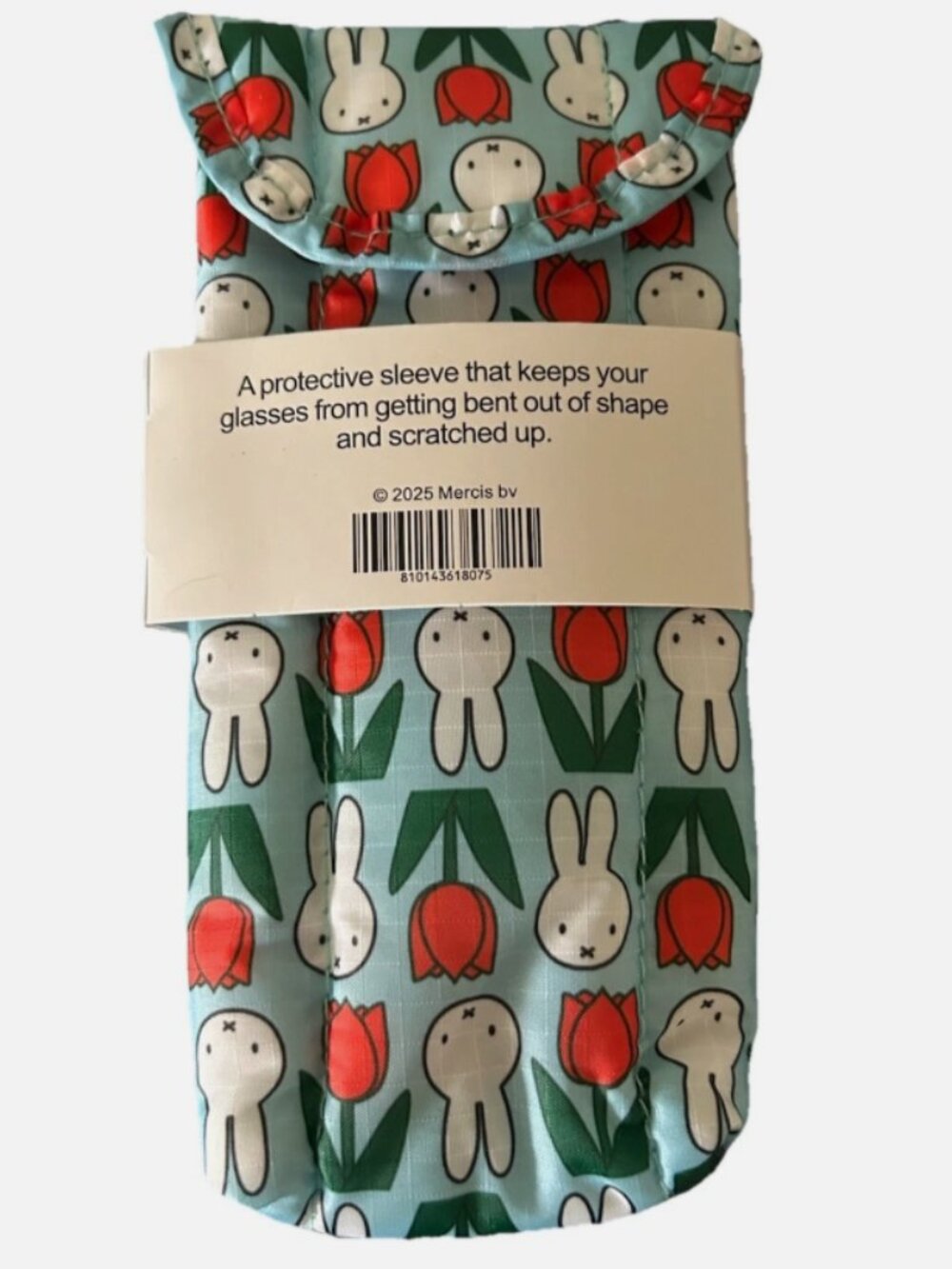 Rabbit Miffy Glasses Case Blue Puffy Cute Soft Eyeglass Sleeve Kawaii Gift Pouch - Picture 2 of 3